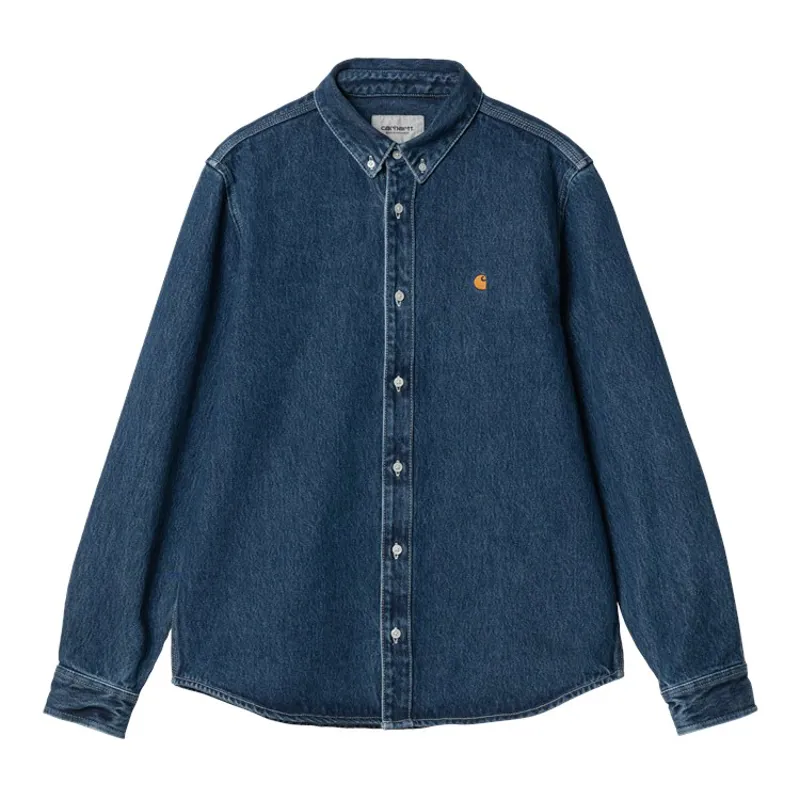 Carhartt WIP Weldon Shirt - Blue Stone Washed